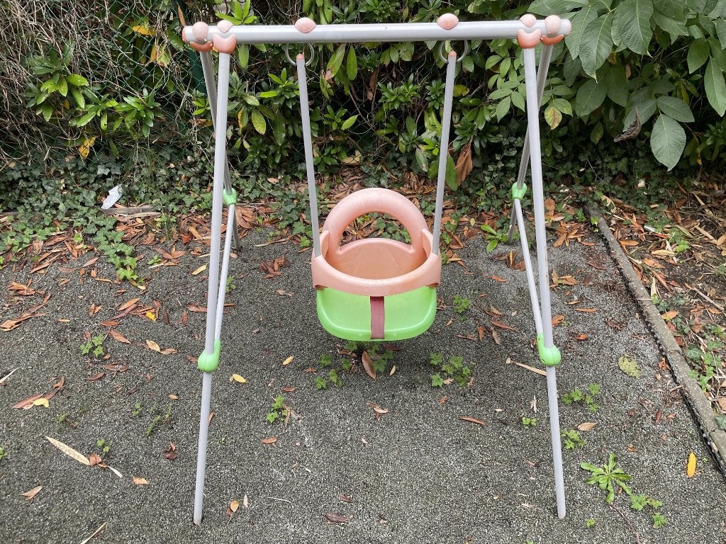 Kinderschommel met frame en babyzitje, Enlèvement, Utilisé, Balançoire