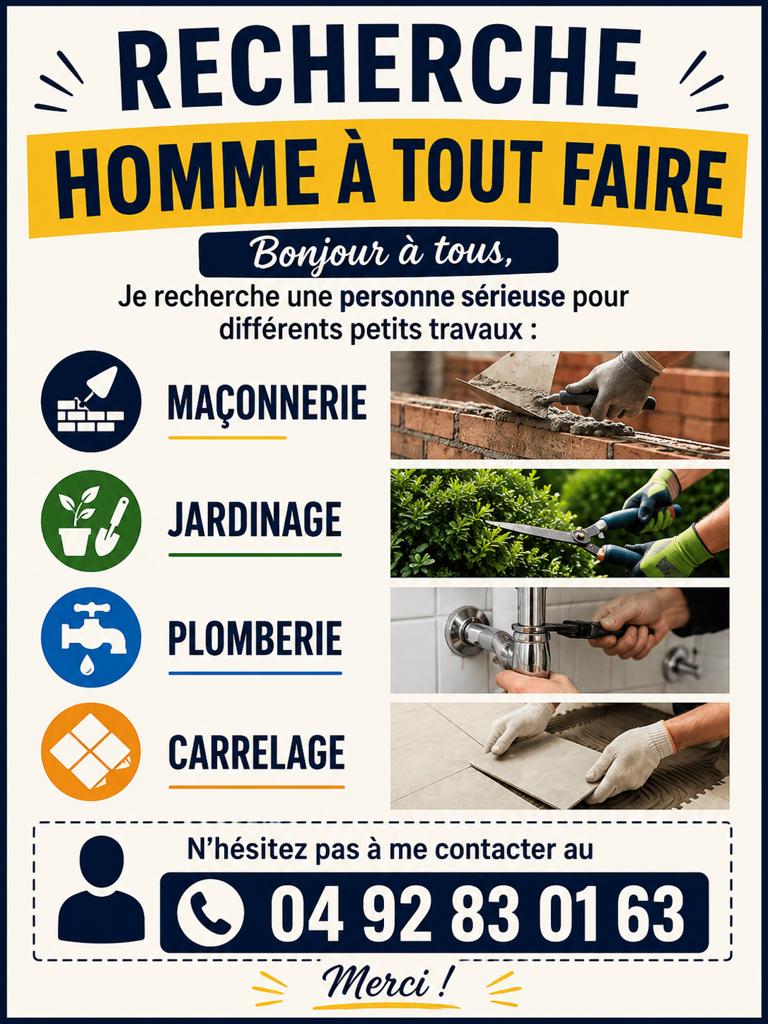 cherche un homme à tout faire, Enlèvement ou Envoi, Comme neuf