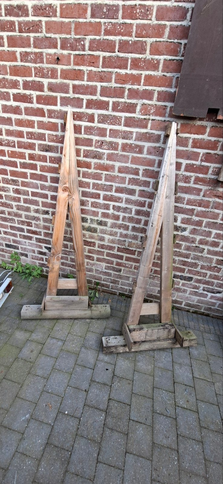 Materiaal voor houten bok te maken, Ophalen