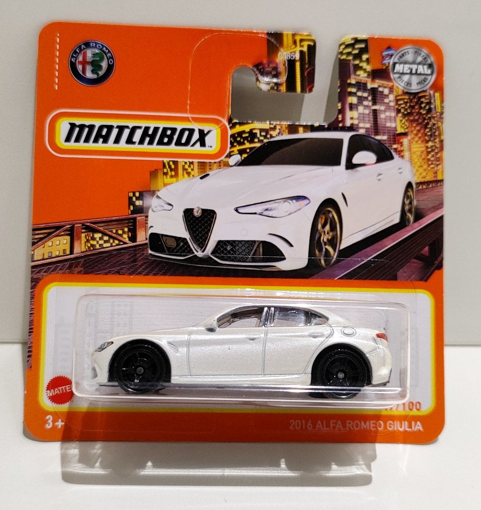 Matchbox 2016 Alfa Romeo Giulia Wit Zeldzaam! (2021), Enlèvement ou Envoi