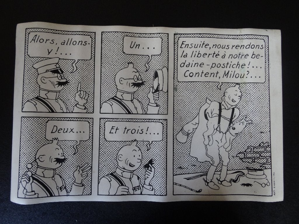 Tintin - set table Axis 1994, Enlèvement ou Envoi, Une BD, Utilisé, Hergé.