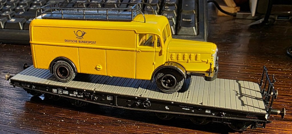 3495. Wagon transport de camion postal H0 Märklin., Hobby & Loisirs créatifs, Trains miniatures | HO, Enlèvement ou Envoi, Neuf