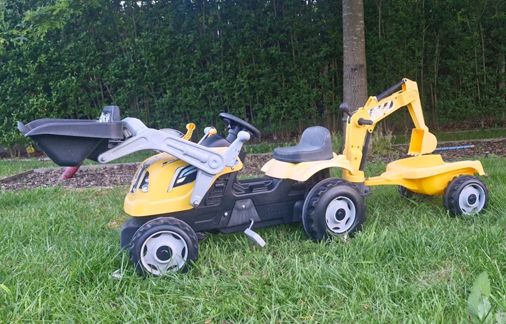 Tractor met kar en kraan, Ophalen, Gebruikt