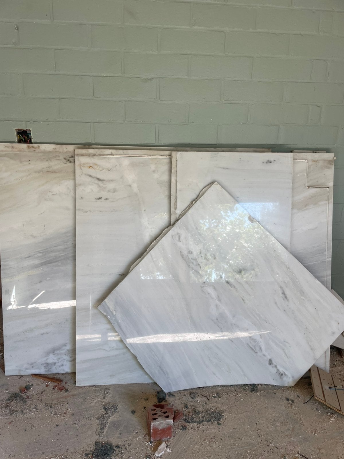 Marmer platen, Doe-het-zelf en Bouw, Platen en Panelen, Ophalen, Gebruikt