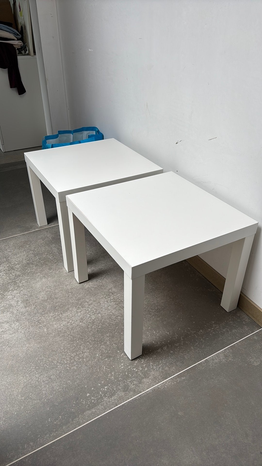 2x witte Ikea LACH salontafeltjes, Huis en Inrichting, Tafels | Eettafels, Ophalen, Zo goed als nieuw