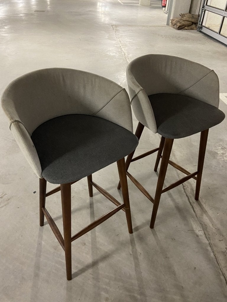 tabourets de bar, Maison & Meubles, Tabourets de bar, Avec repose-pieds, 2 tabourets, Enlèvement, Utilisé