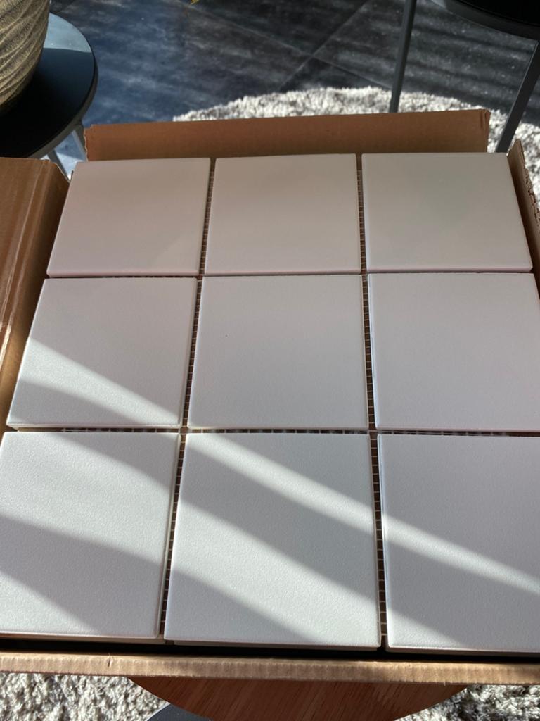 Tegel 10x10 Villeroy & Boch mat wit (13m2), Doe-het-zelf en Bouw, Tegels, Ophalen, Minder dan 20 cm, 10 m² of meer, Wandtegels