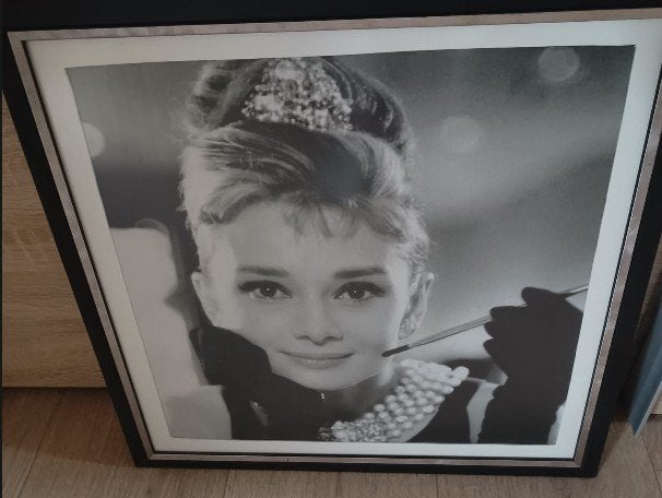 fotokader Audrey Hepburn, Huis en Inrichting, Ophalen, Zo goed als nieuw, 44 cm, 44 cm