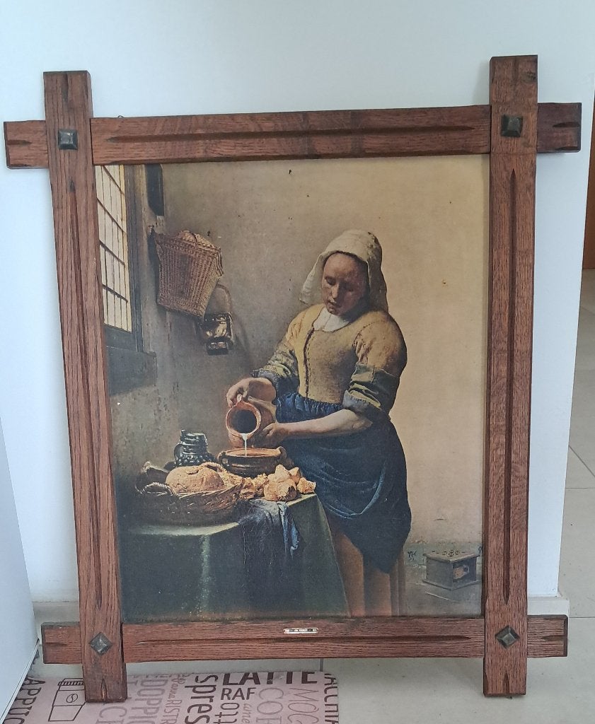 Groot ingeliist schilderii 'Het Melkmeisje' (Vermeer), Ophalen