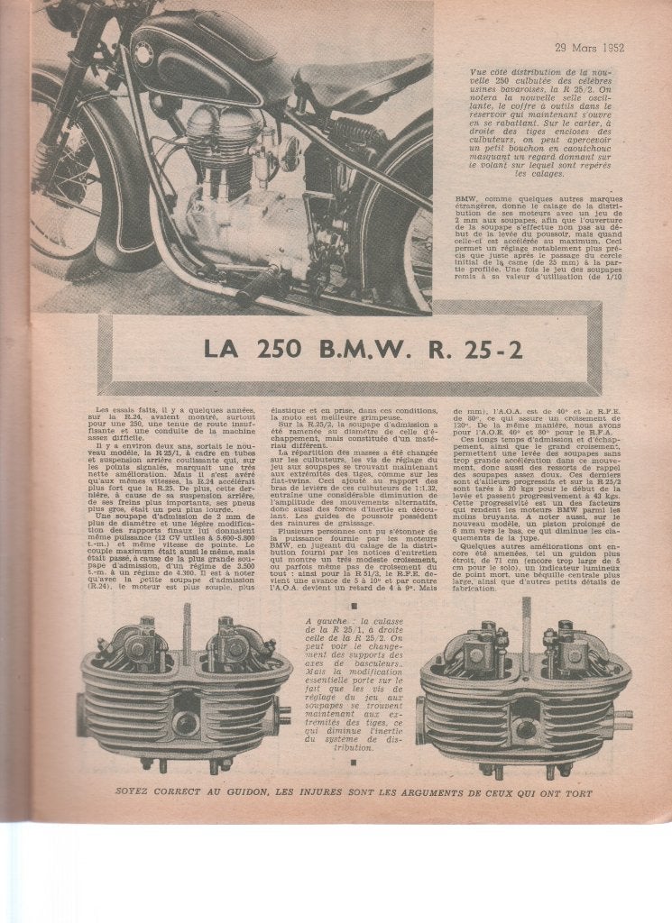 Moto BMW R 25/2 collection, Livres, Envoi, Utilisé