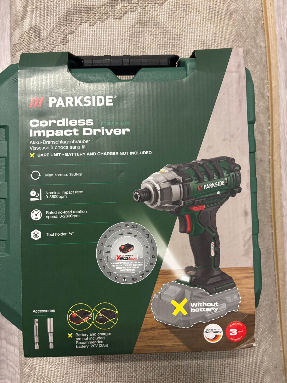 Parkside Slagschroevendraaier, Ophalen, Nieuw