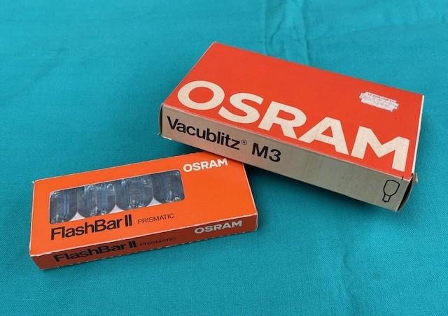 OSRAM photoflash vintage – Vacublitz M3 + Flashbar II, Enlèvement ou Envoi