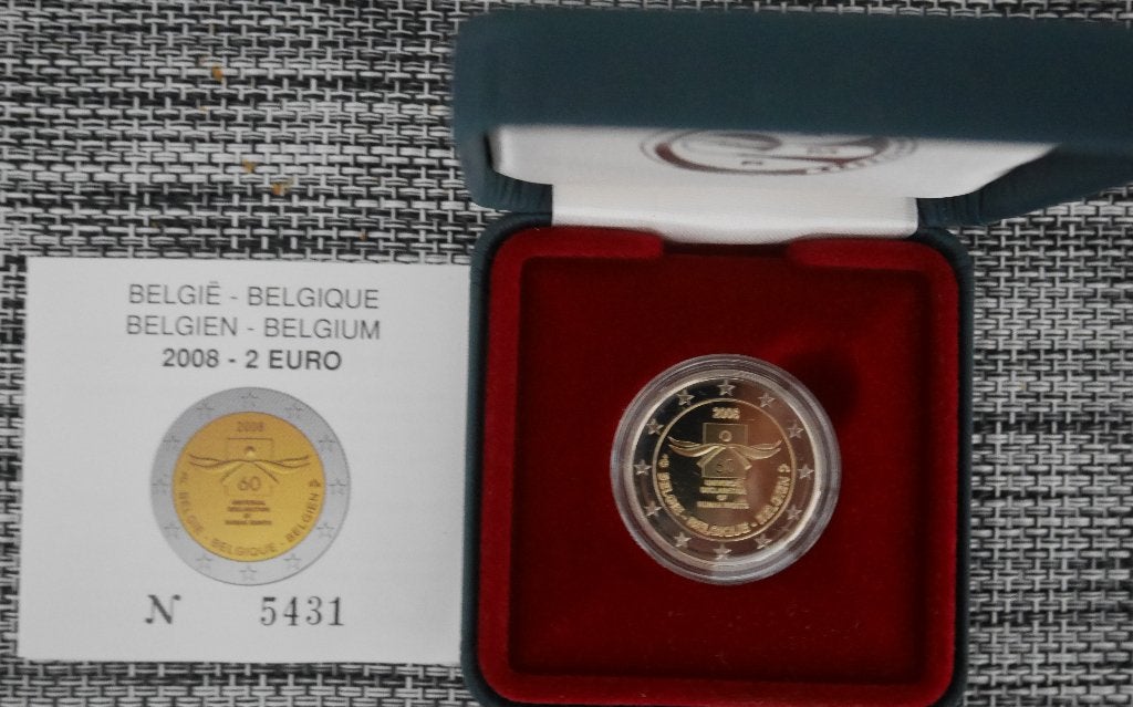 Piece commémorative 2 euros Belgique 2008, Enlèvement ou Envoi, Belgique, 2 euros
