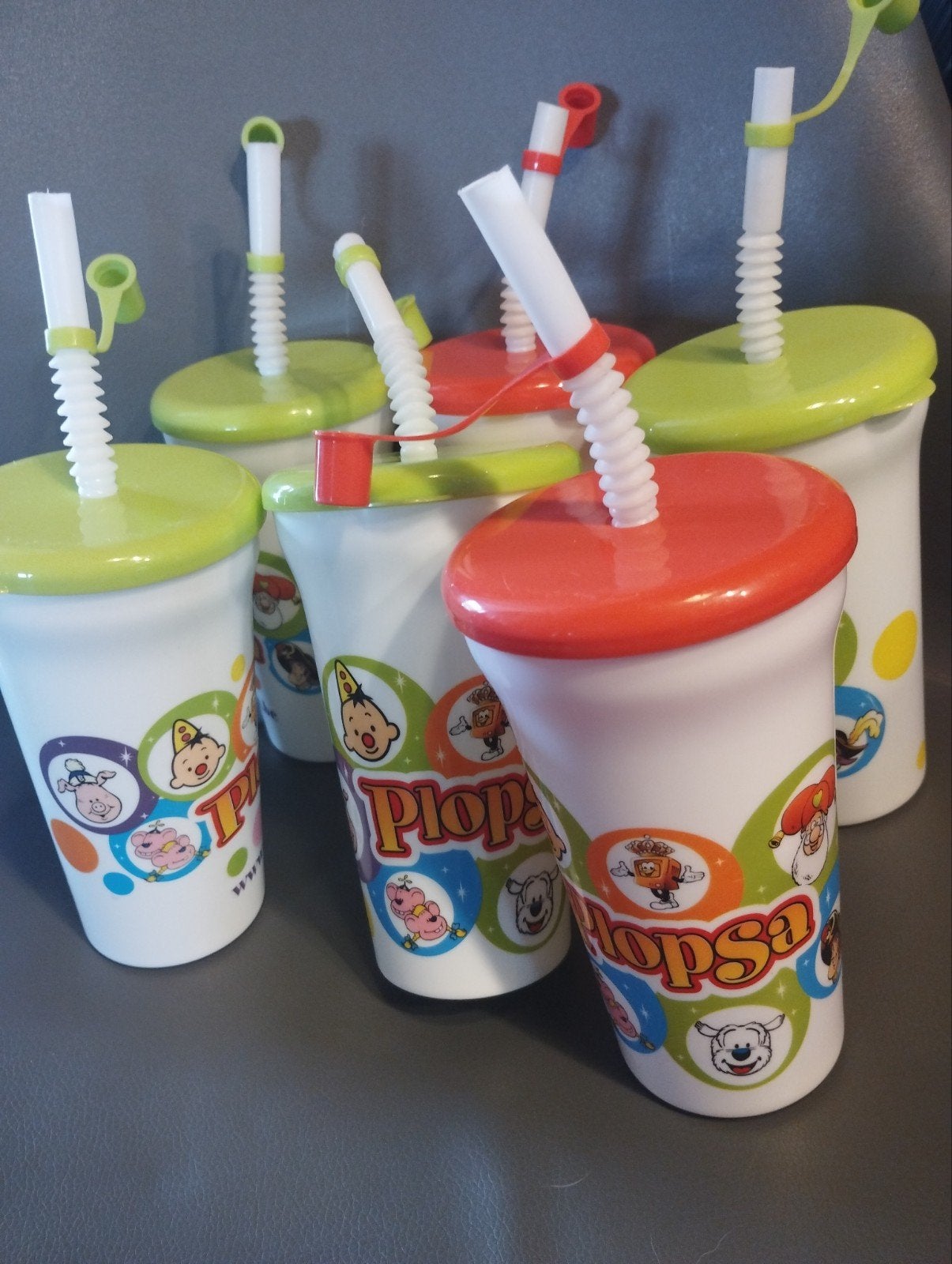 drinkbekers met rietje Plopsaland, Ophalen