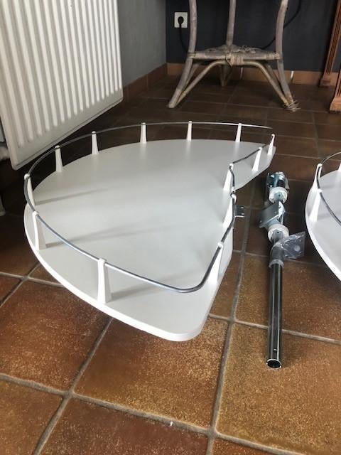 hoekkast carrousel (zo goed als nieuw) wit, Ophalen, Wit, 50 tot 100 cm, Zo goed als nieuw