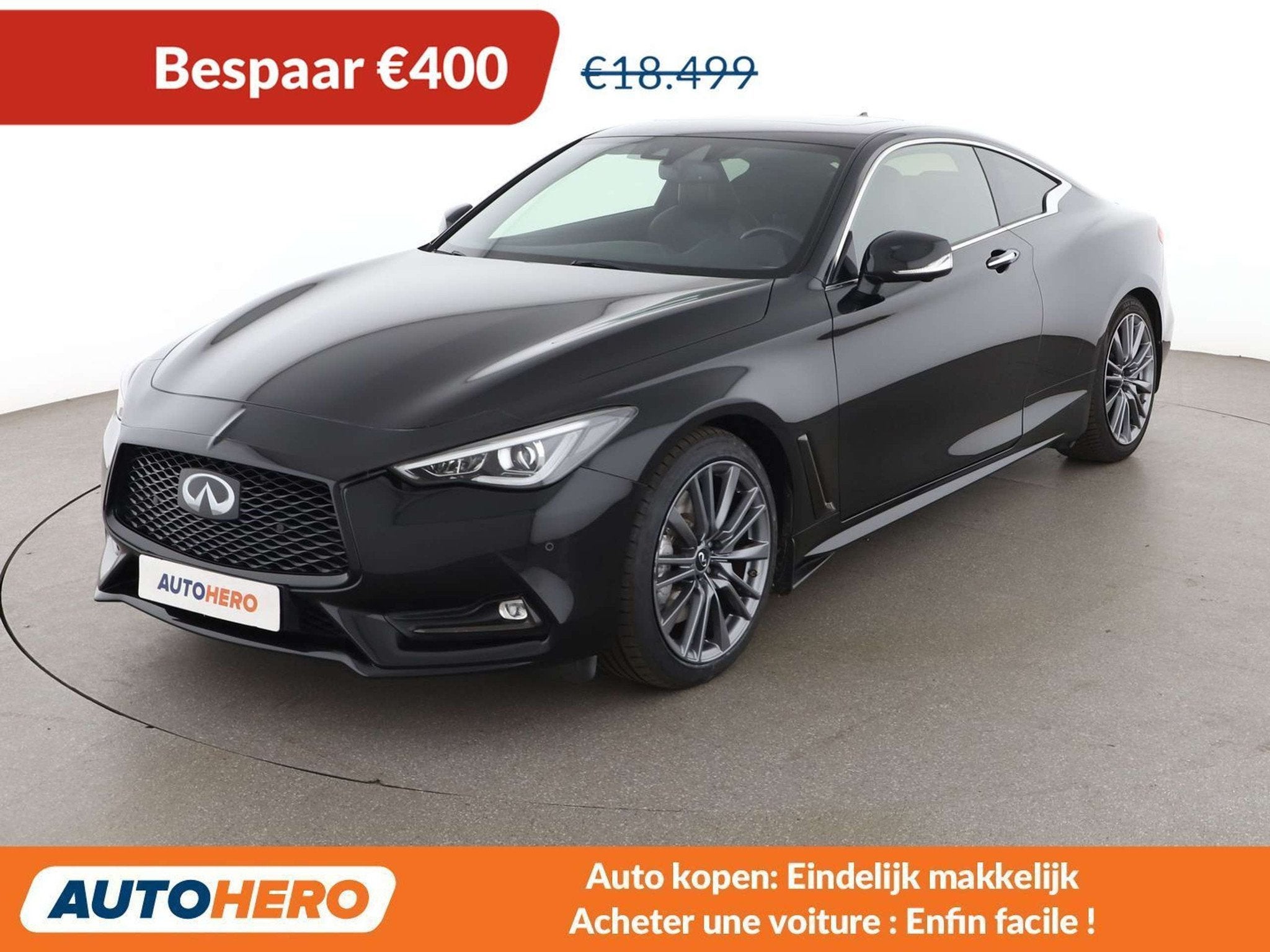 Infiniti Q60 2.0 Turbo Sport (année de construction 2017), Autos, Cuir, Achat, 155 kW, 1759 kg