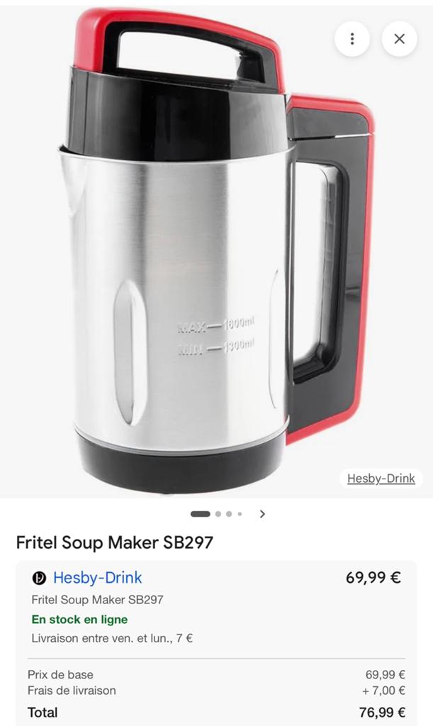 Fritel soupe maker, Electroménager, Enlèvement, Neuf