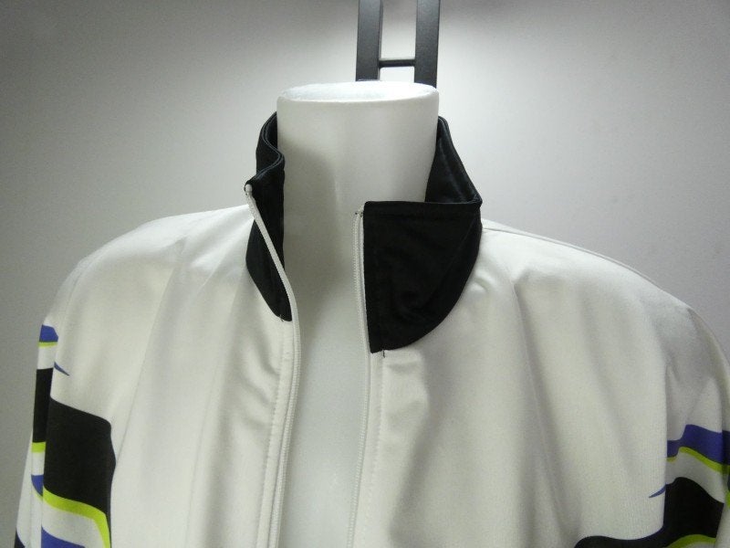 Vintage Adidas Trefoil Track Trainingsjas Jaren 80/90 Maat L, Maat 52/54 (L), Wit, Ophalen of Verzenden, Zo goed als nieuw