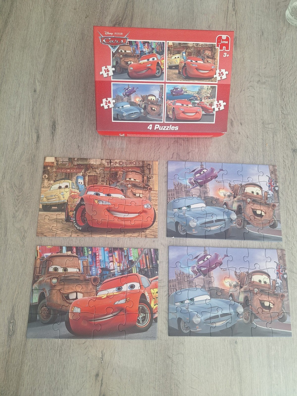 4 puzzels Cars - Disney - Pixar, Enfants & Bébés, Jouets | Puzzles pour enfants, Enlèvement ou Envoi, Comme neuf, 2 à 4 ans