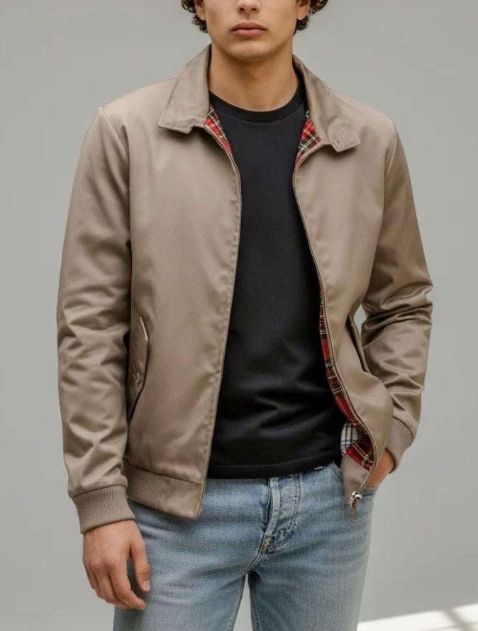 Harrington bomberjack voor heren, maat M, beige., Kleding | Heren, Maat 48/50 (M), Nieuw, Ophalen of Verzenden, Harrington