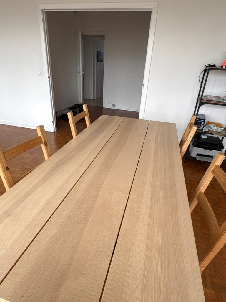 Lot d’une table (6-8personnes) et de 4 chaises, Enlèvement, Comme neuf