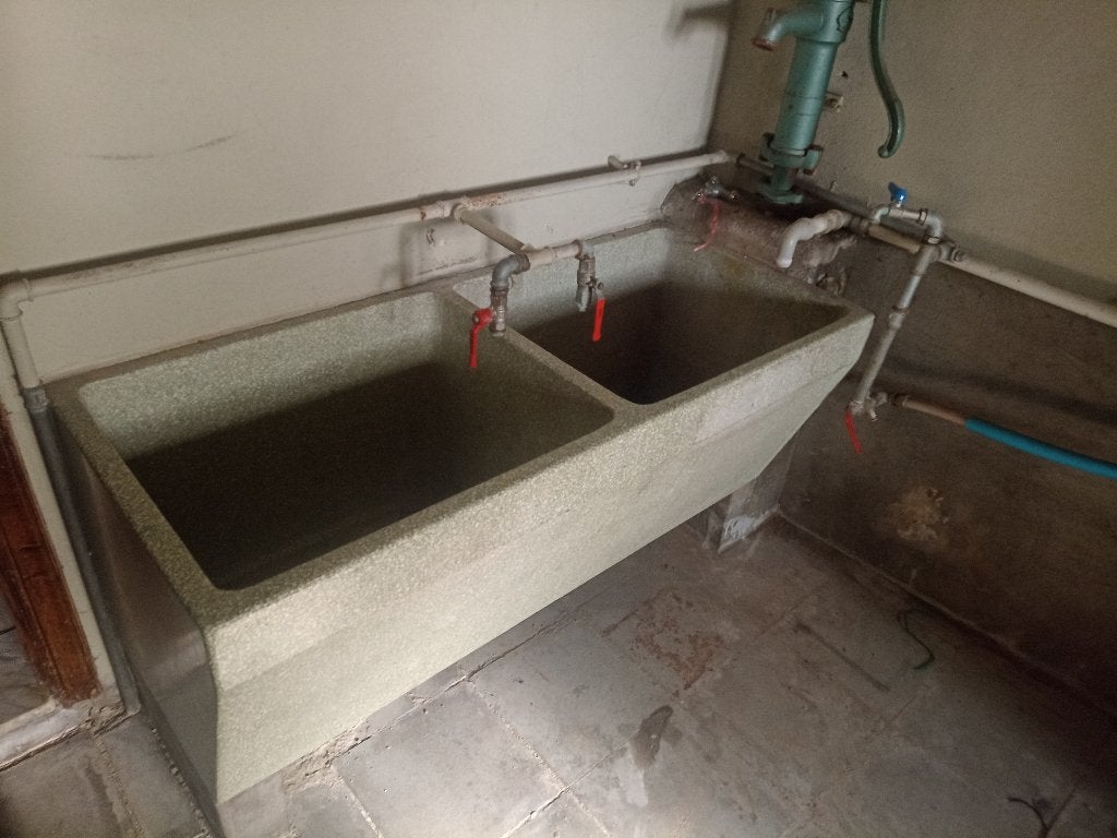 wasbassin, Enlèvement, Utilisé, Pierre, Lavabo