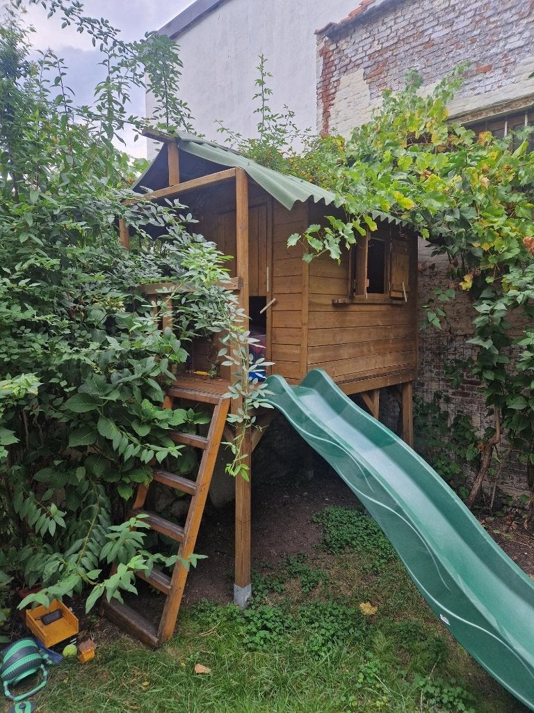 Tuinhuisje voor kinderen met glijbaan, Ophalen, Gebruikt, Glijbaan