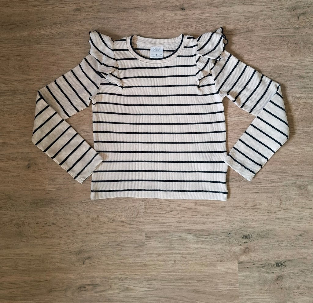 Manches longues rayées Zara pour enfants - Taille 130 (8ans), Enfants & Bébés, Enlèvement ou Envoi, Chemise ou À manches longues