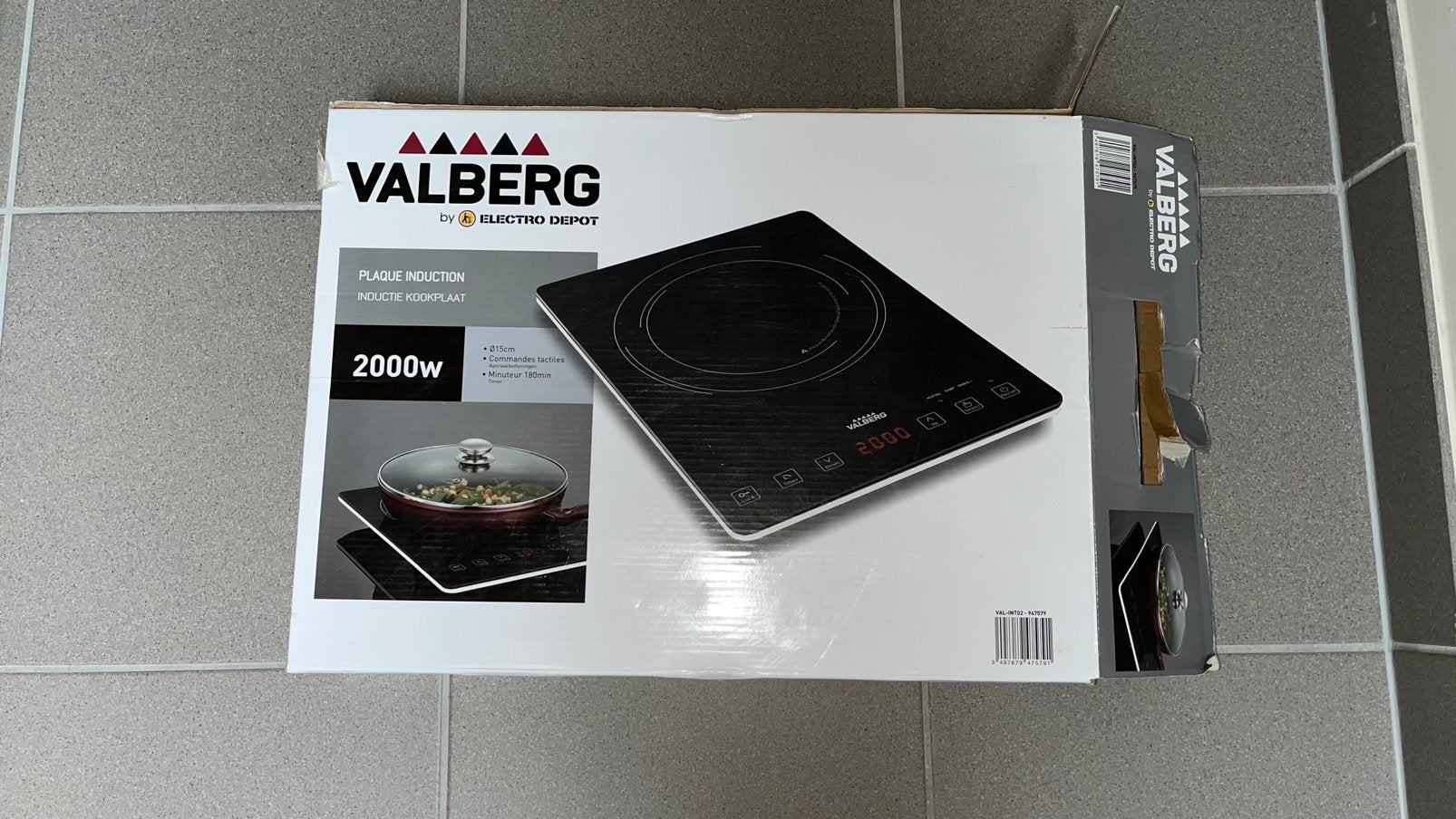 Valberg 2000W elektrische kookplaat, Ophalen, 3 kookzones of minder, Zo goed als nieuw, Vrijstaand