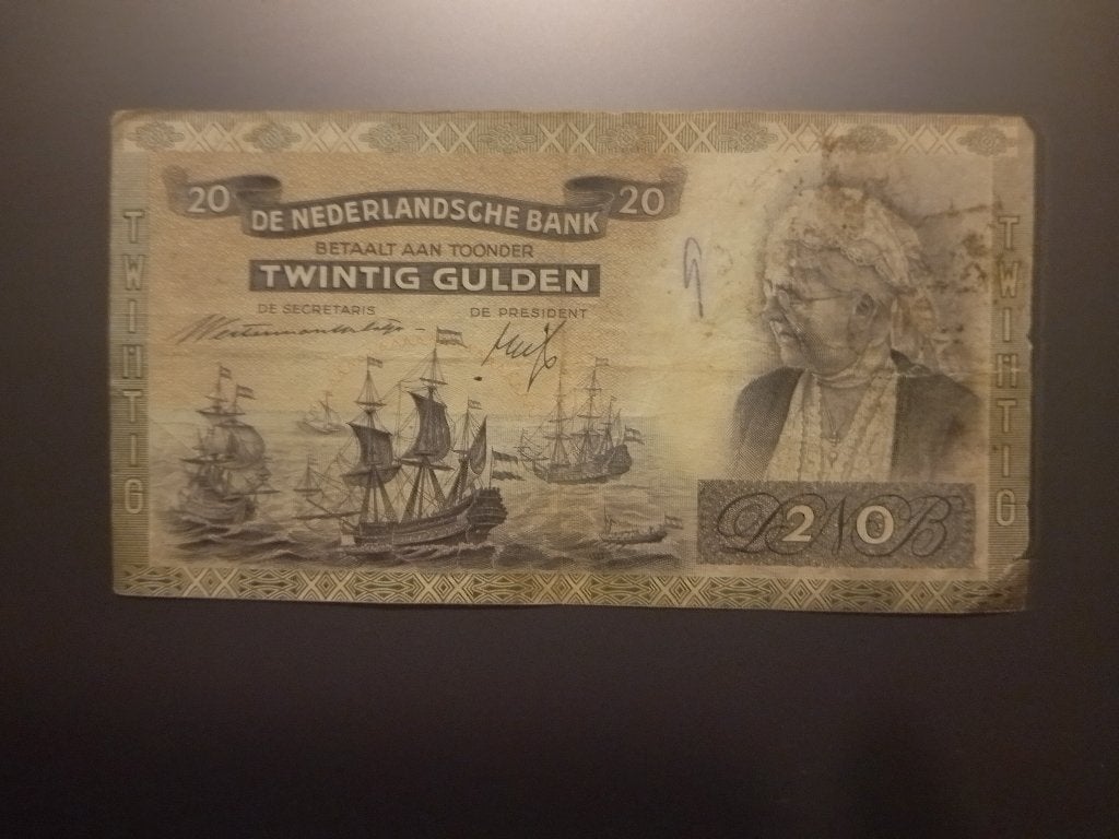 Billet néerlandais de 20 florins 1940, Timbres & Monnaies, Enlèvement ou Envoi, Billets en vrac