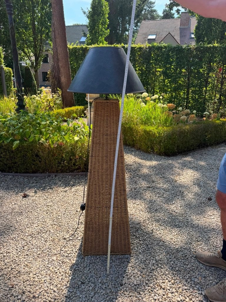 Vintage lamp, jaren 70, werkt nog prima, Ophalen, Overige typen, Vintage, Natuurlijk materiaal
