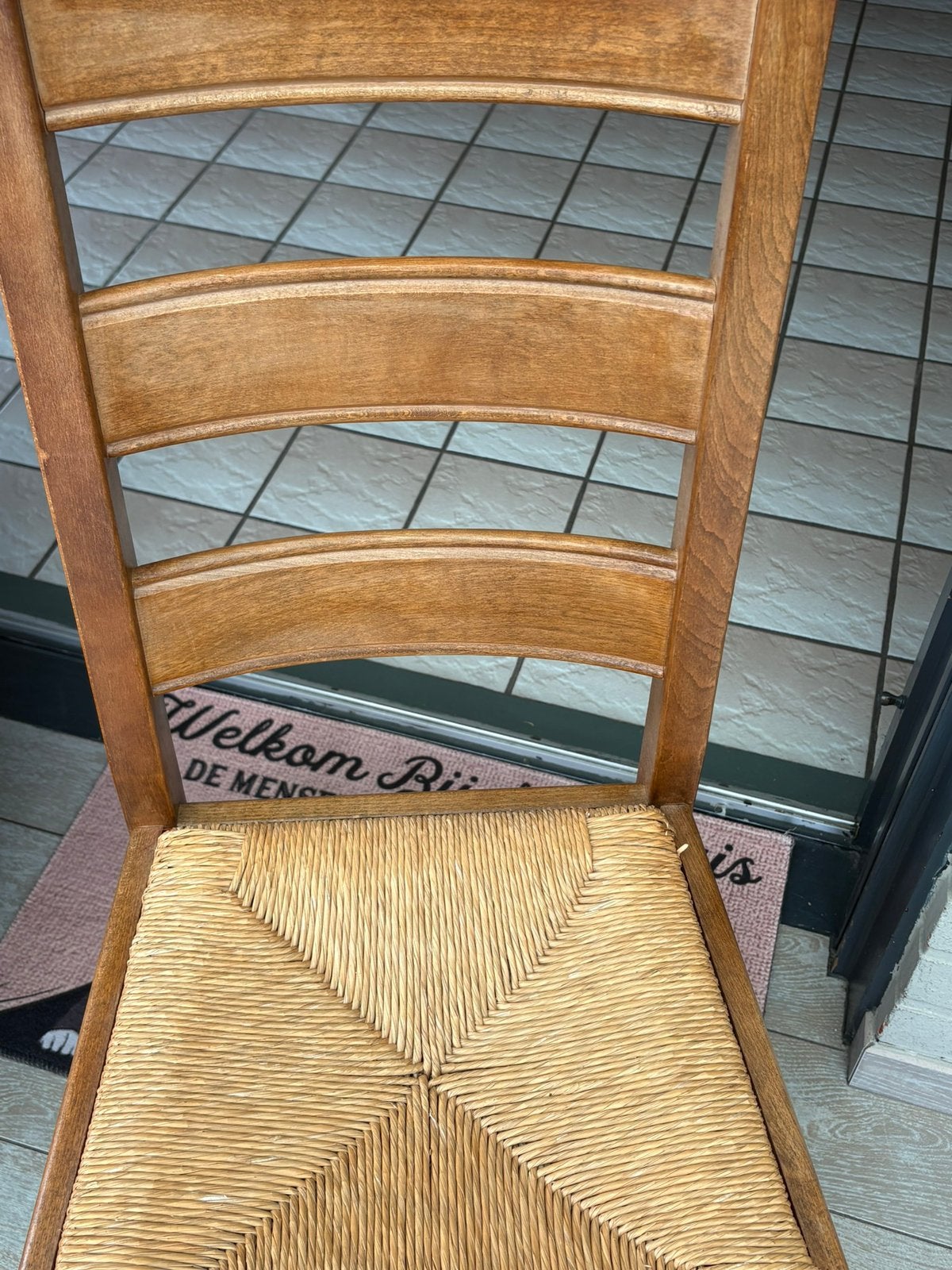 Houten stoelen met rieten zitvlak, Antiek en Kunst, Ophalen