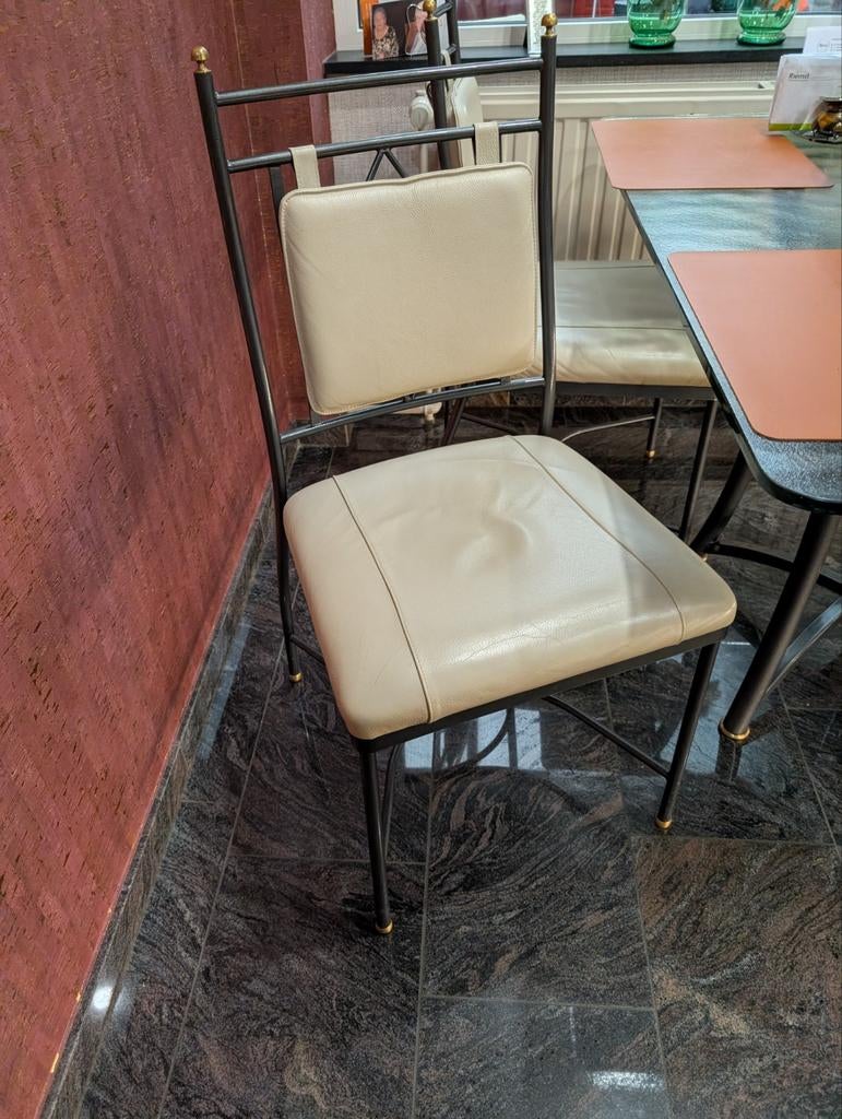 Glazen keukentafel met 4 stoelen, Huis en Inrichting, Stoelen, Ophalen