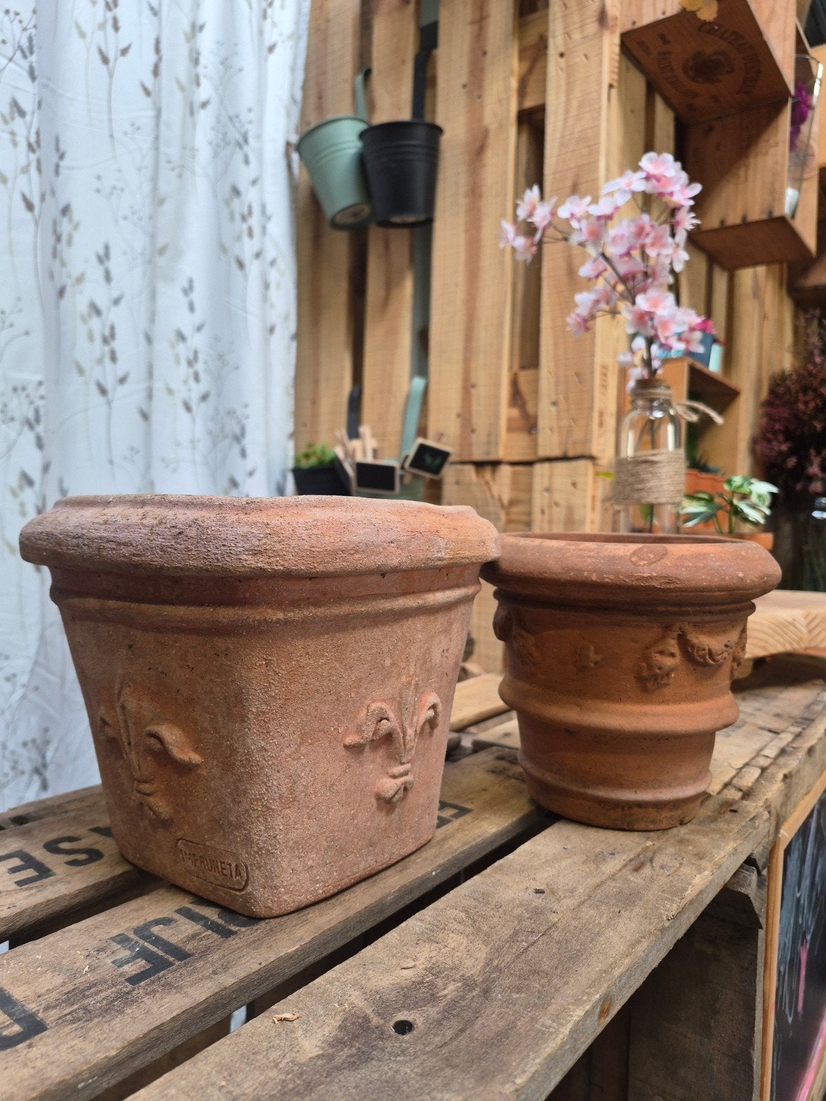 Set kleine toscaanse terracotta bloempotten, Jardin & Terrasse, Enlèvement
