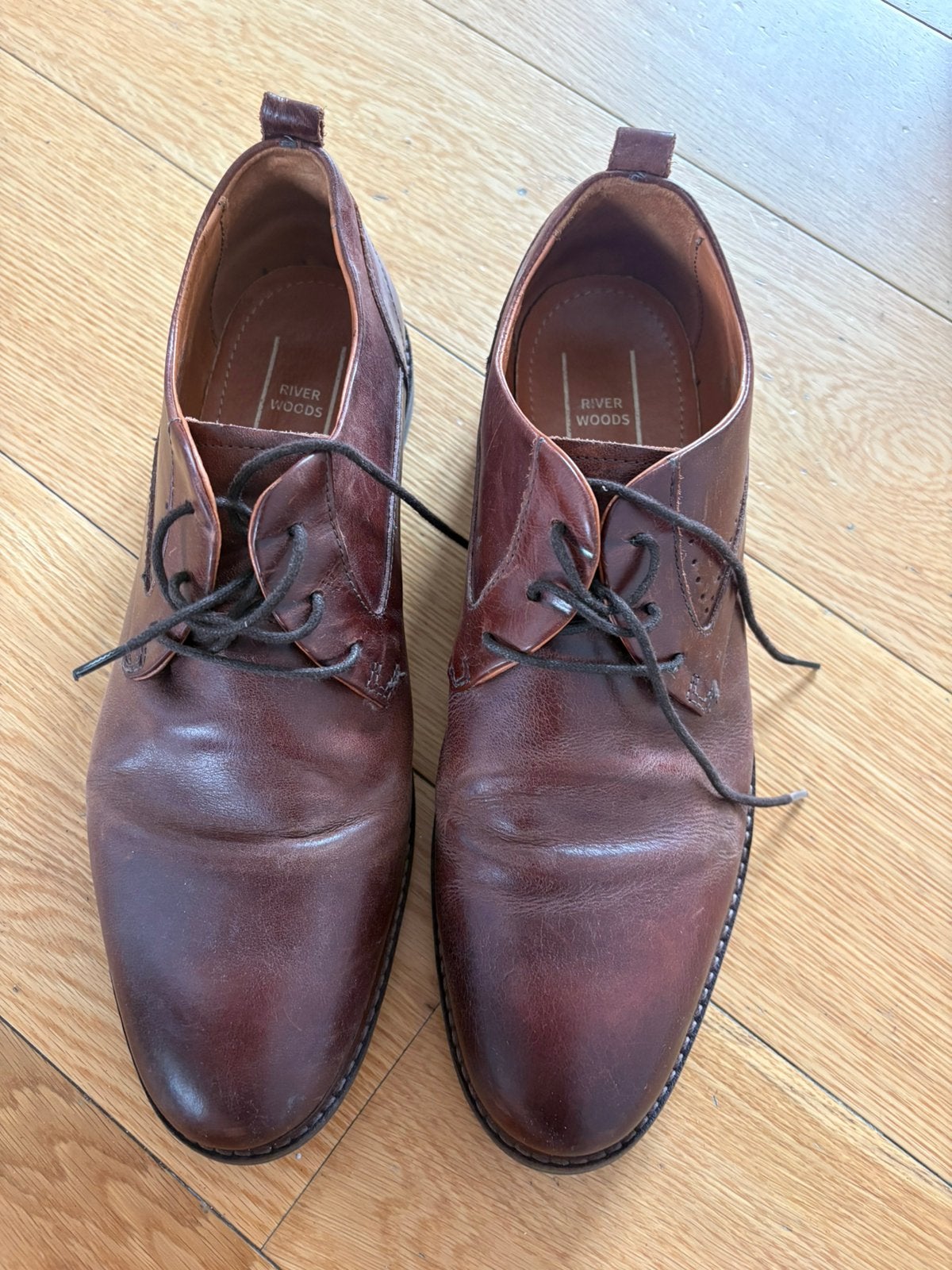 Derby River Woods — cuir brun rougeâtre — taille 46, Enlèvement ou Envoi, Porté