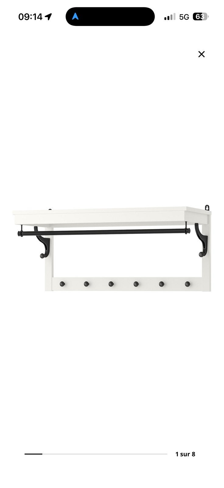 2 kapstokplanken Hemnes Ikea, Huis en Inrichting, Ophalen, Gebruikt