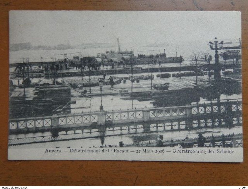 Pk Antwerpen, Overstroming van de Schelde, Verzamelen, Verzenden, Voor 1920, Gelopen, Antwerpen