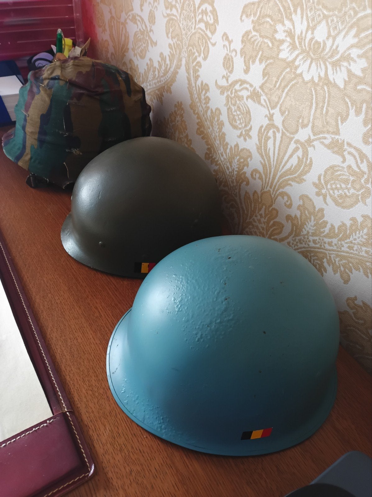 Lot M1 Belgische blauwhelmen, Verzamelen, Ophalen, Landmacht, Helm of Baret
