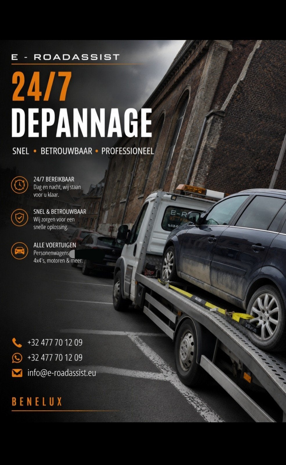 SERVICE DE REMORQUAGE ET TRANSPORT DE VOITURES — 24 HEURE