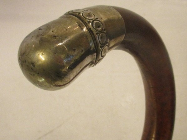 aparte art deco wandelstok massief zilveren ornamenten, Verzenden
