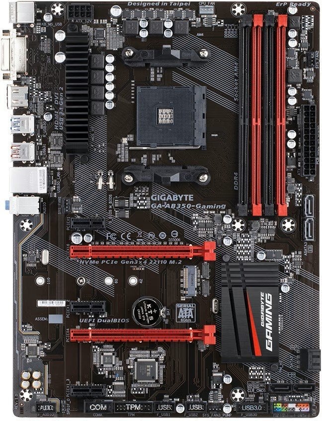 Moederbord Gigabyte GA-AB350-GAMING, Computers en Software, Moederborden, Ophalen, Zo goed als nieuw