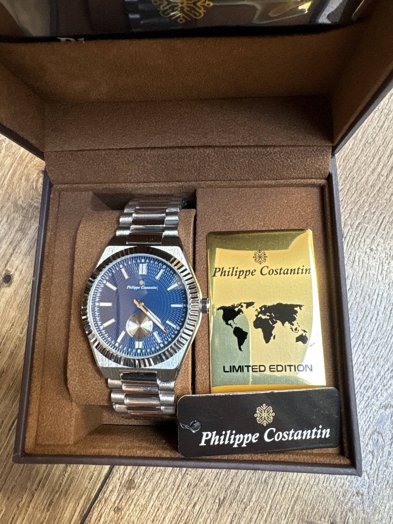 Montre Philippe Constantin édition limitée, Handtassen en Accessoires, Overige merken, Staal, Staal, Polshorloge