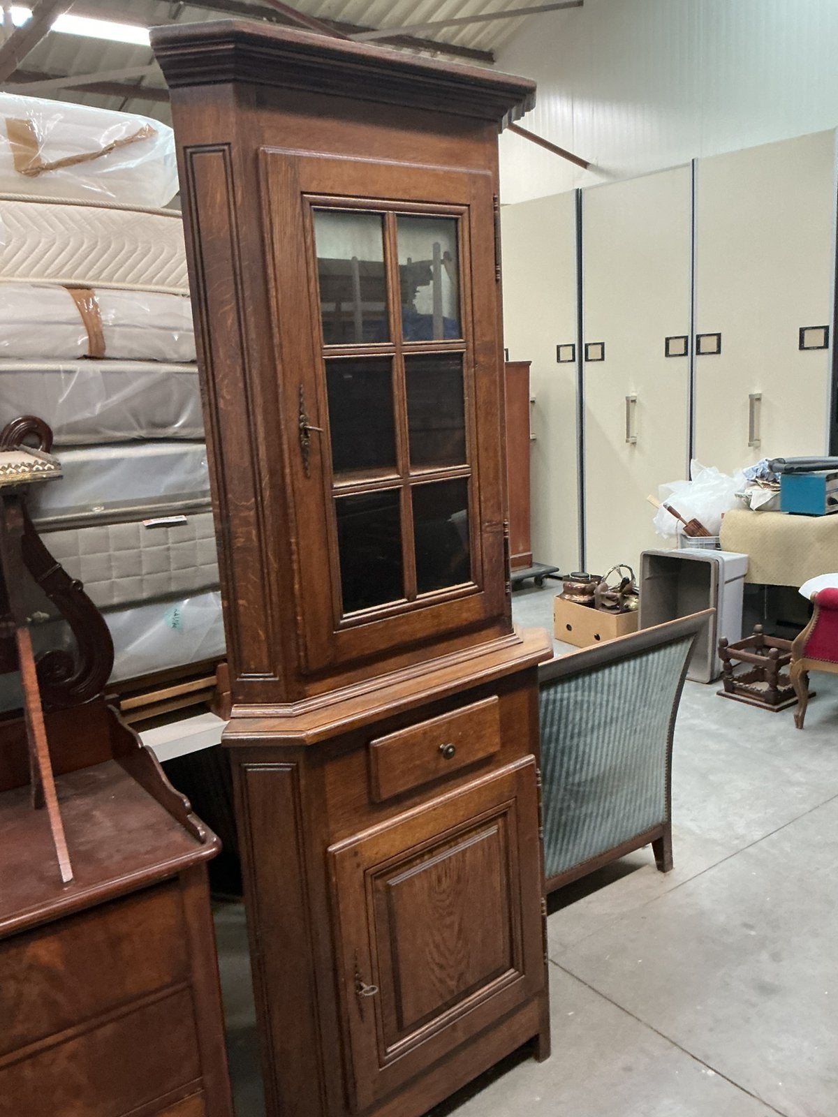 Meuble d’angle, Maison & Meubles, Enlèvement, Comme neuf, Chêne