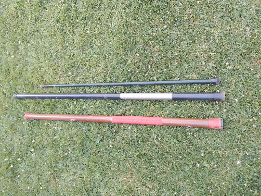 vintage vaste hengels witvisstokken glasvezel, Watersport en Boten, Hengelsport | Witvissen, Ophalen, Gebruikt, Vaste hengel