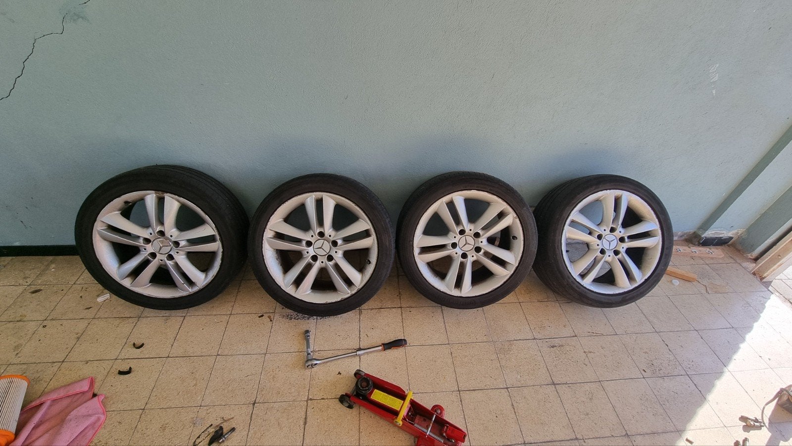 mercedes velgen clk 17 inch breedset, Auto-onderdelen, Ophalen, 17 inch, Band(en)