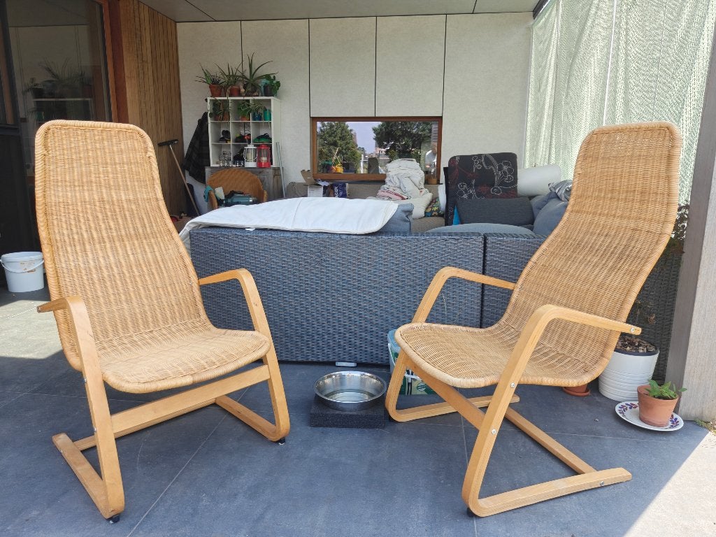 IKEA Öland vintage rotan fauteuil, Enlèvement, Osier ou Rotin