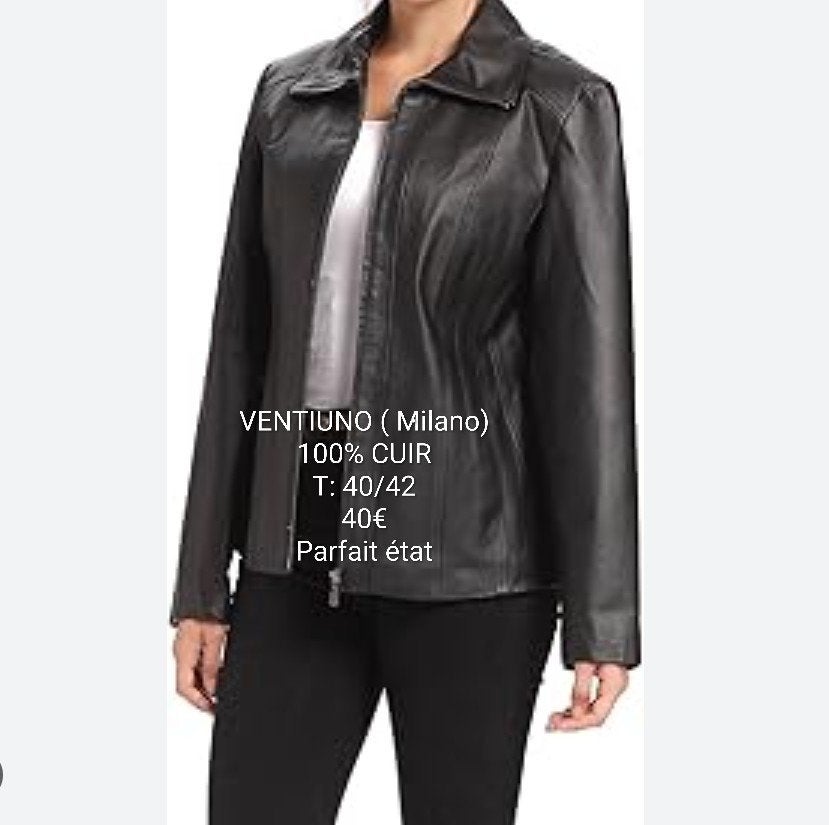 Veste 100% Cuir, Enlèvement, Comme neuf