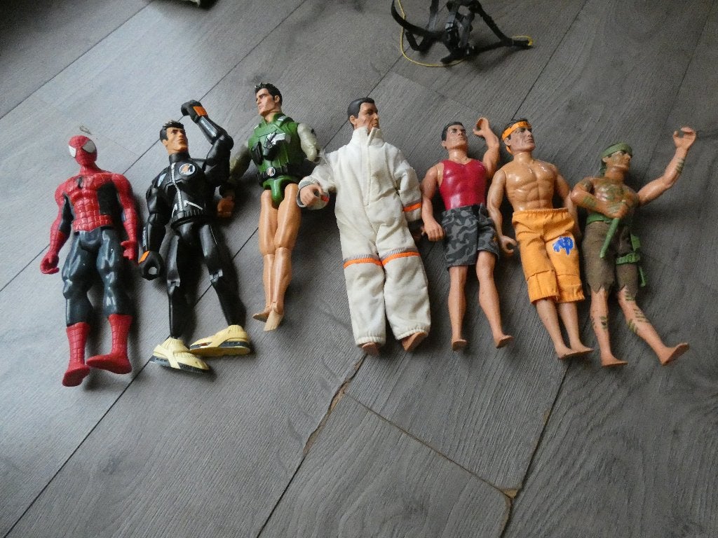 Set Action Man figuren & Spider-Man (ook los te koop), Enfants & Bébés, Enlèvement, Utilisé