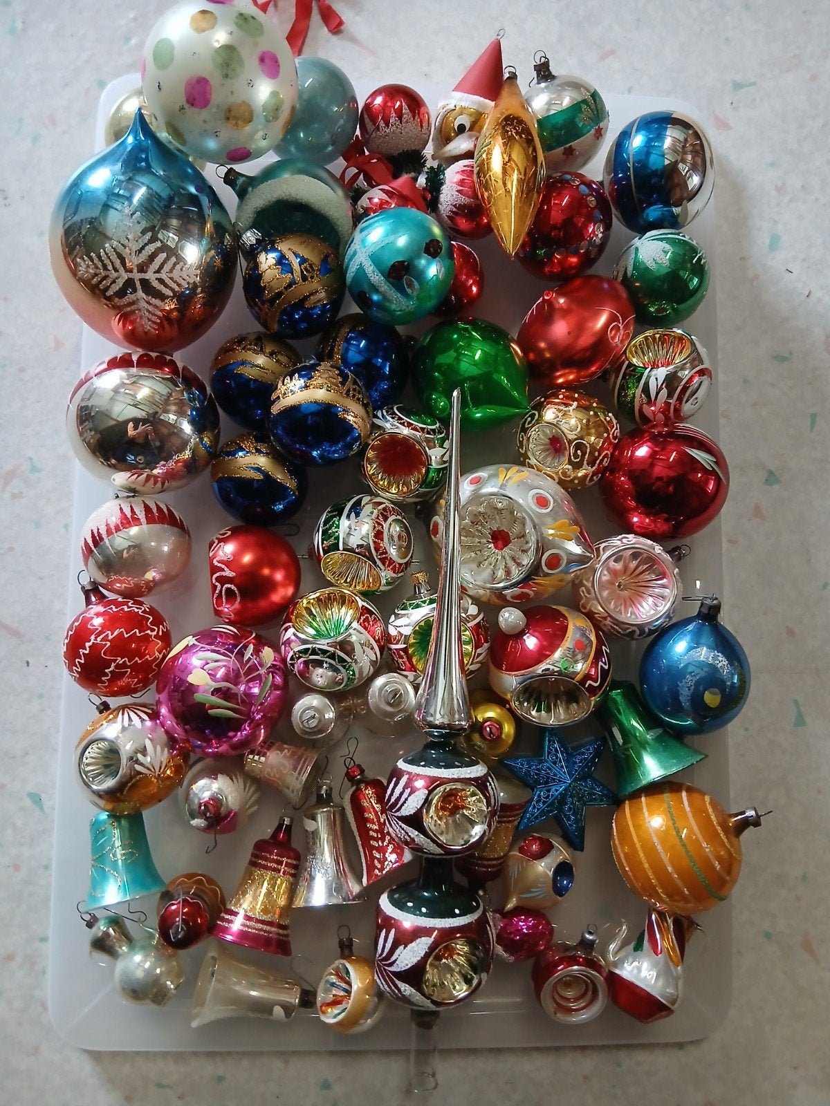 oude glazen kerstballen, Diversen, Ophalen of Verzenden