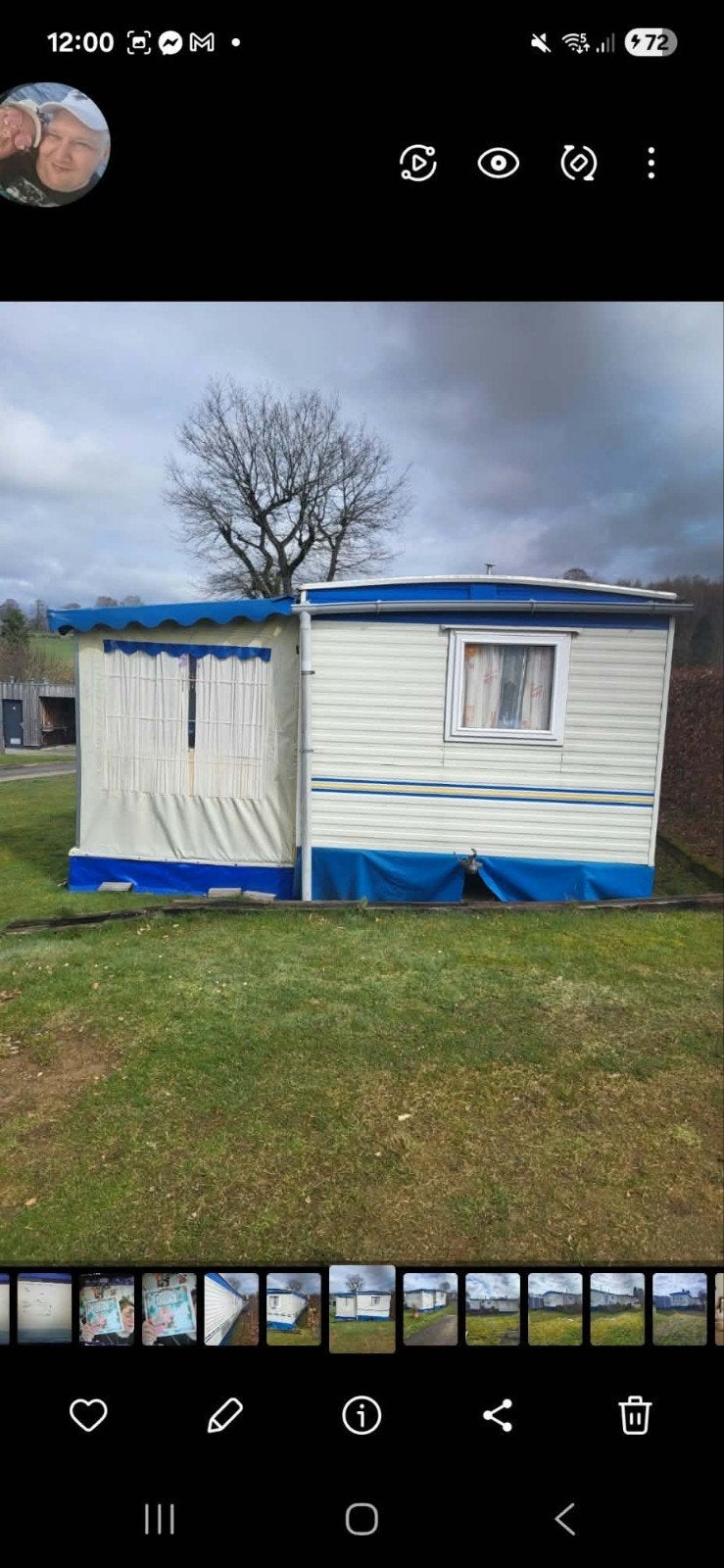 staan caravan met voortent